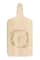 Floral Wreath Monogram Maple Paddle Cutting Board